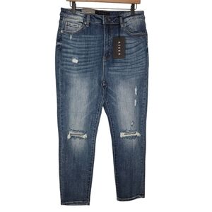 RISEN Womens High Waist Distressed Vintage Wash Skinny Denim Jeans Size 15 / 32
